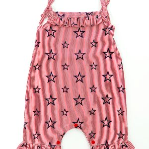 Red and White Stripes and Stars Romper