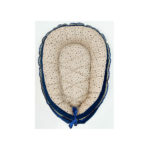 Brown and Blue Star with Gold Tassels Deluxe Sleeping Pod / Babynest